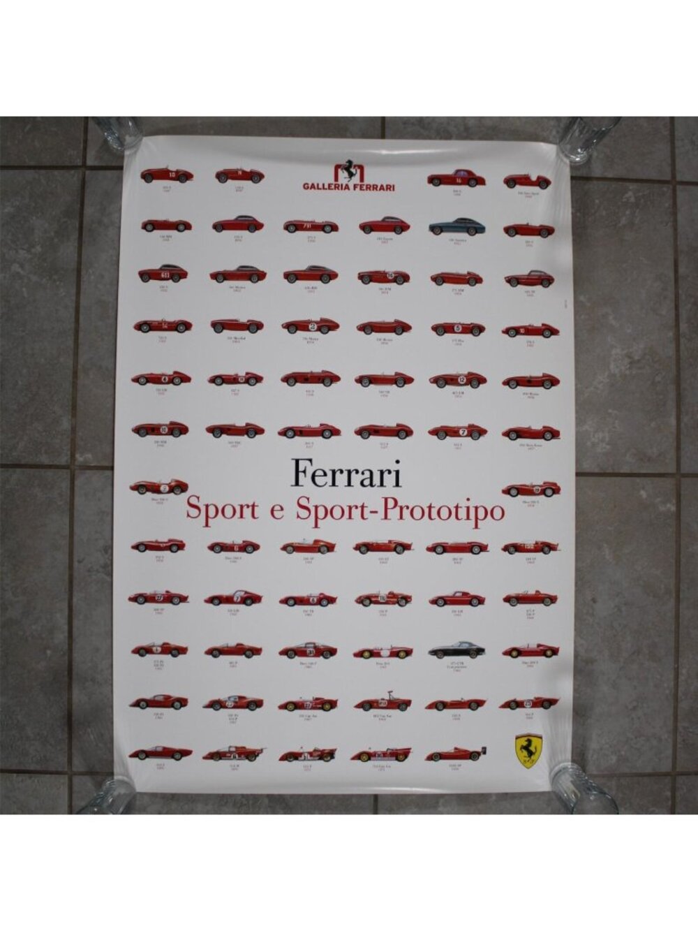 Official Galleria Ferrari Sporte e Sport-Prototipo History Poster 27x38